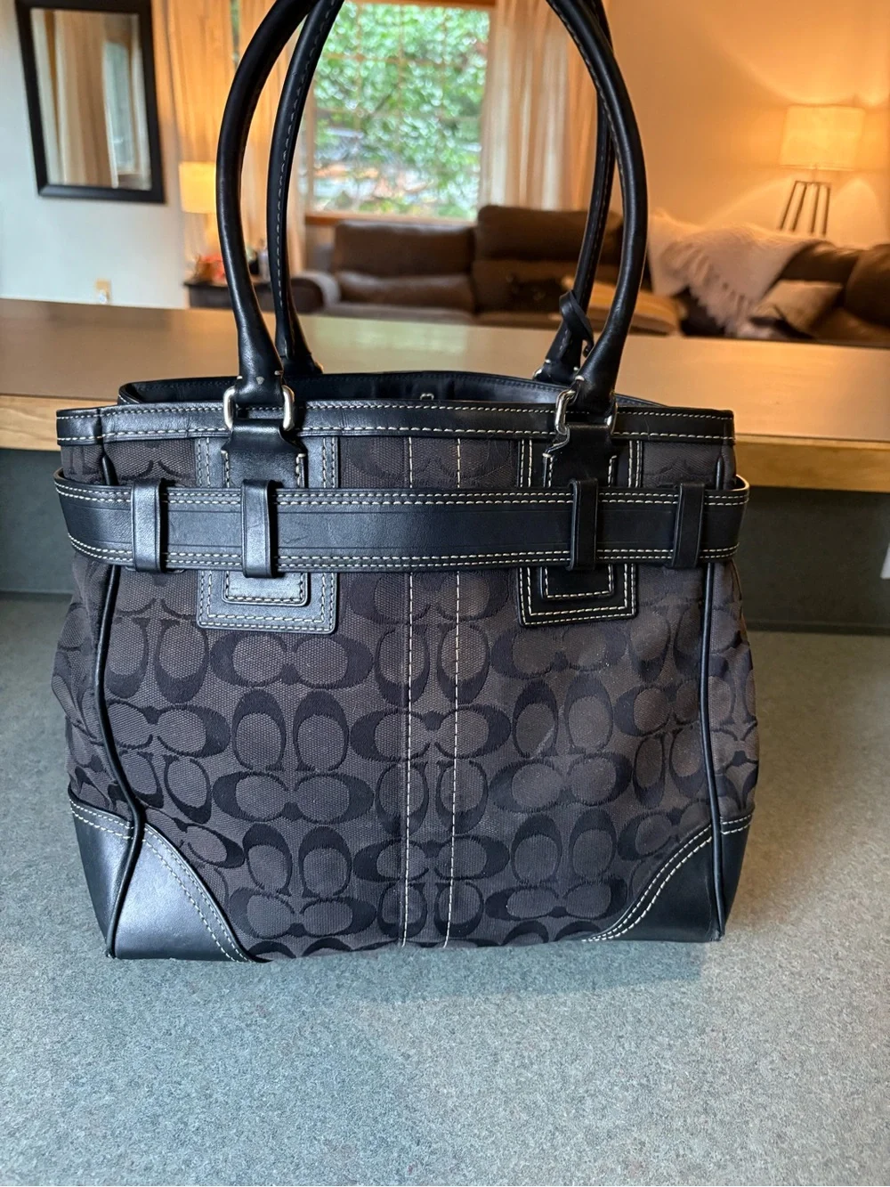 Coach tote featuring